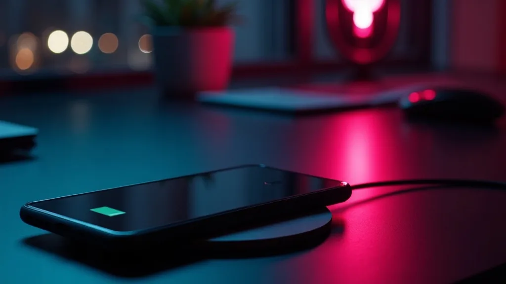 bureau de nuit, telephone en charge sous neon a Caen
